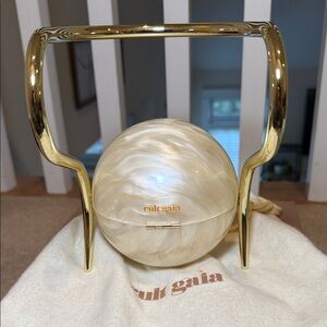 Cult Gaia Gold and Cream Pearl Handbag